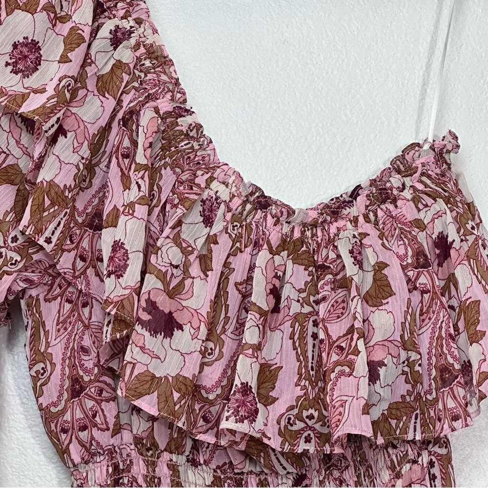 MISA LOS ANGELES Rumi One Shoulder Floral Asymmetrical Dress Size XL - Picture 9 of 10